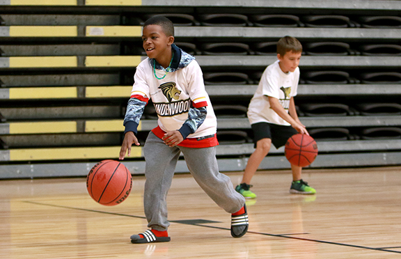 Kids playing Basketball